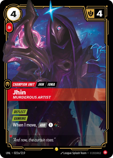Jhin, Murderous Artist - Riftbound card