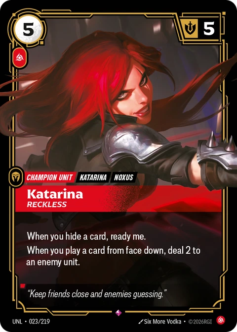 Katarina, Reckless - Riftbound card