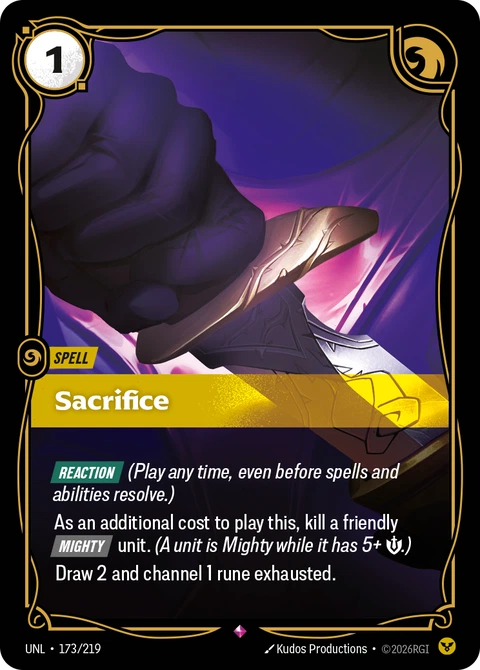 Sacrifice - Riftbound card