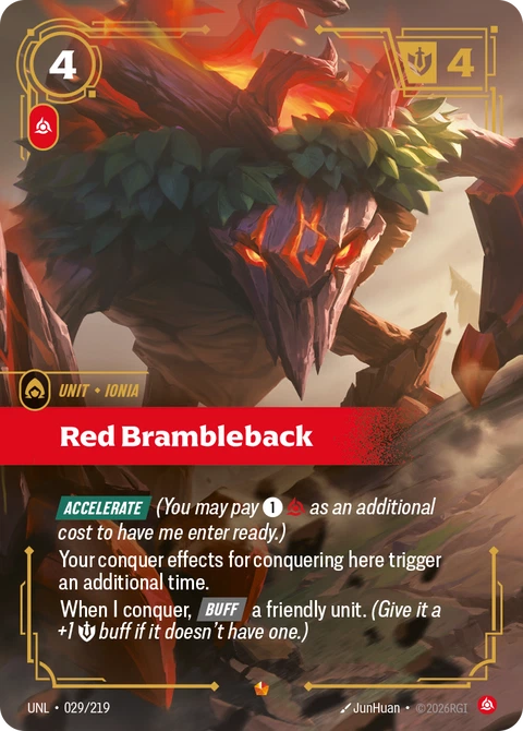 Red Brambleback - Riftbound card