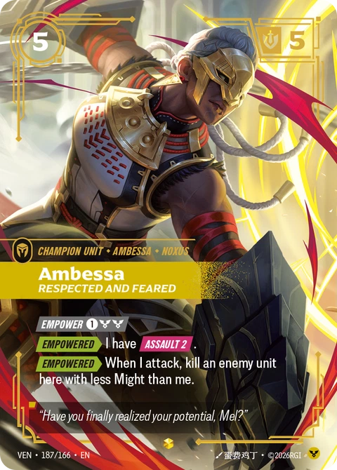 Ambessa, Respected and Feared - Riftbound card