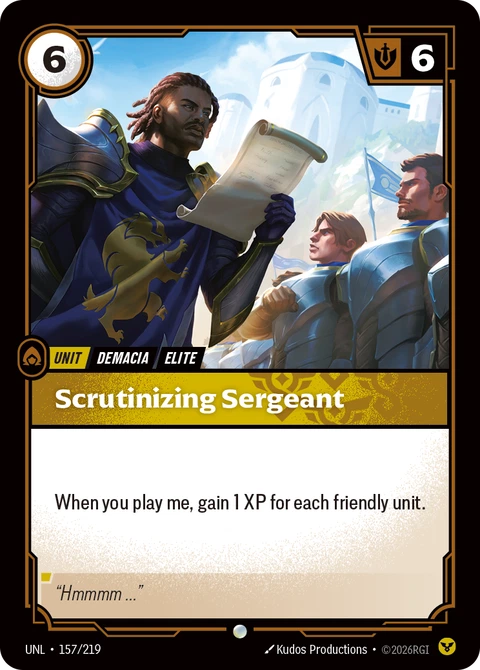 Scrutinizing Sergeant - Riftbound card