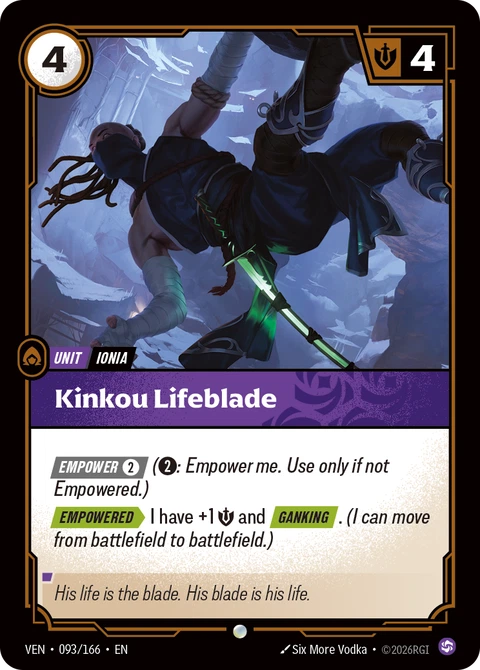 Kinkou Lifeblade - Riftbound card