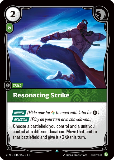 Resonating Strike - Riftbound card