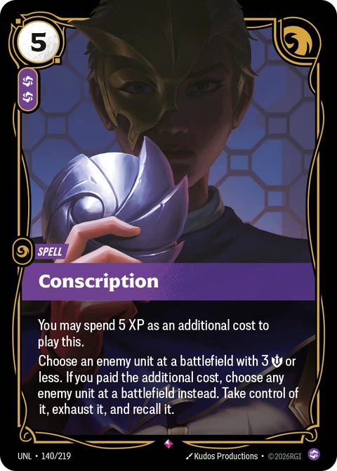 Conscription - Riftbound card