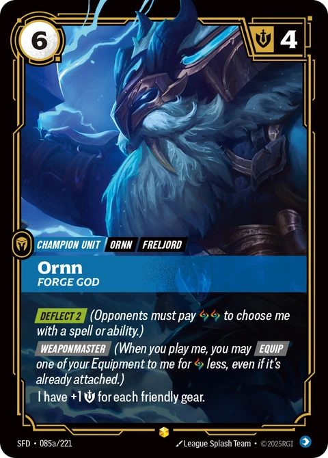 Ornn, Forge God - Riftbound card