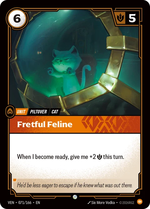 Fretful Feline - Riftbound card
