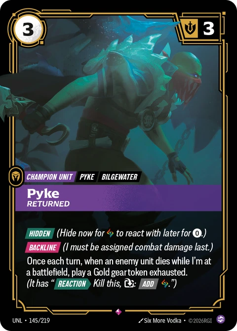 Pyke, Returned - Riftbound card