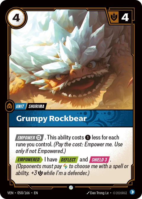Grumpy Rockbear - Riftbound card