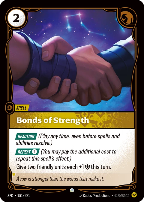 Bonds of Strength - Riftbound card
