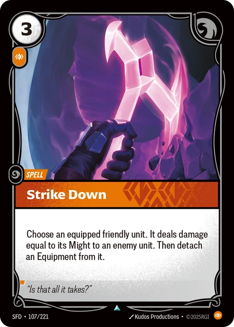 Strike Down - Riftbound card