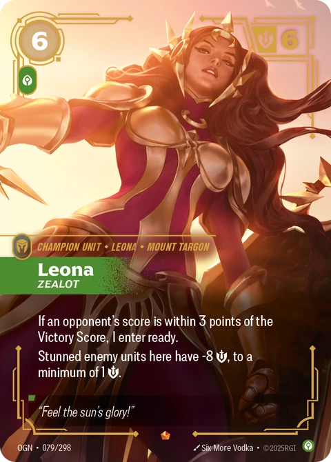 Leona, Zealot - Riftbound card