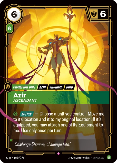Azir, Ascendant - Riftbound card