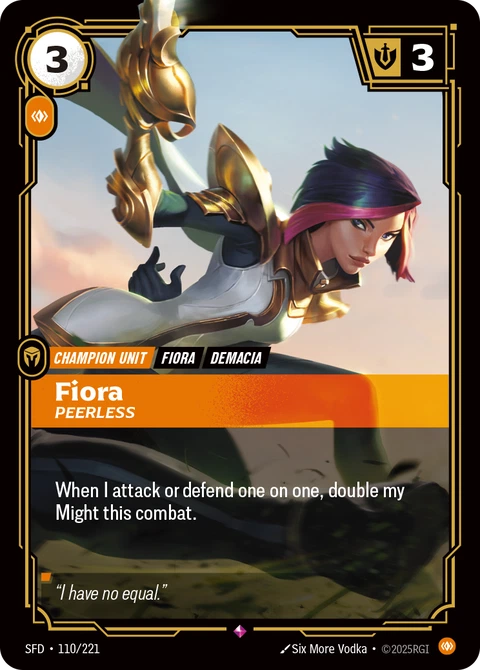 Fiora, Peerless - Riftbound card