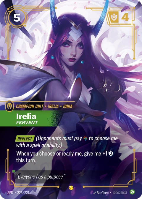 Irelia, Fervent - Riftbound card