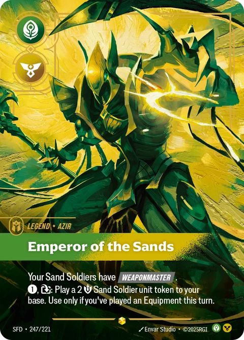 Azir, Emperor of the Sands - Riftbound card