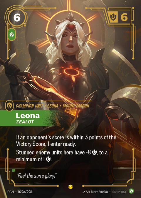 Leona, Zealot - Riftbound card