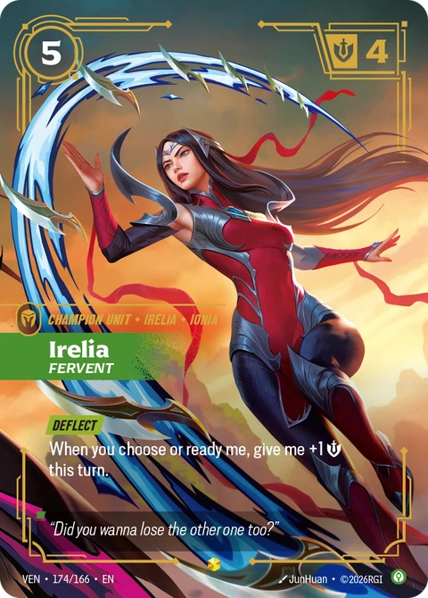 Irelia, Fervent - Riftbound card