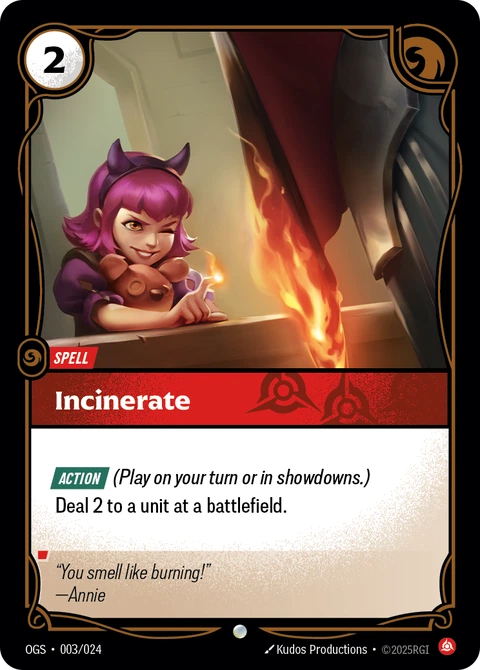 Incinerate - Riftbound card