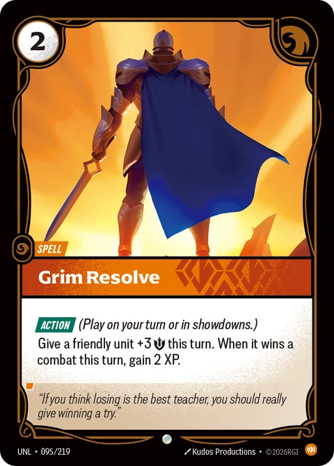 Grim Resolve - Riftbound card