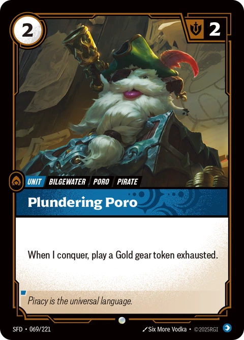 Plundering Poro - Riftbound card