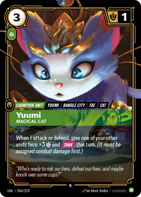 Yuumi, Magical Cat - Riftbound card
