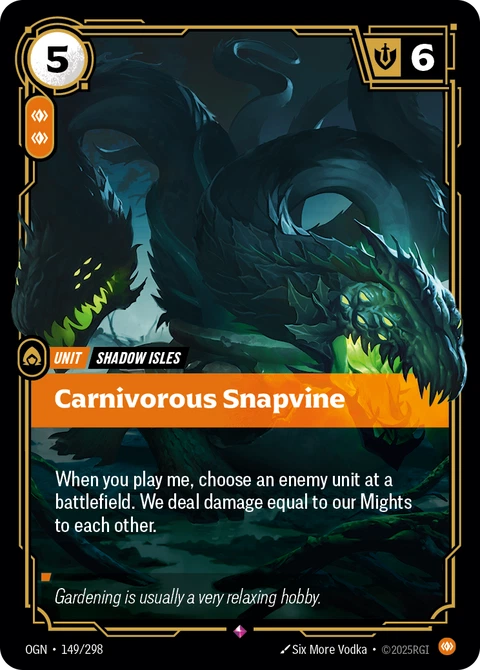 Carnivorous Snapvine - Riftbound card