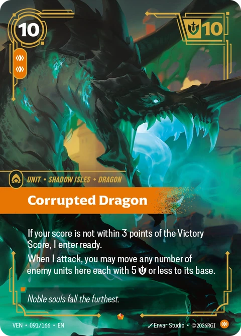 Corrupted Dragon - Riftbound card