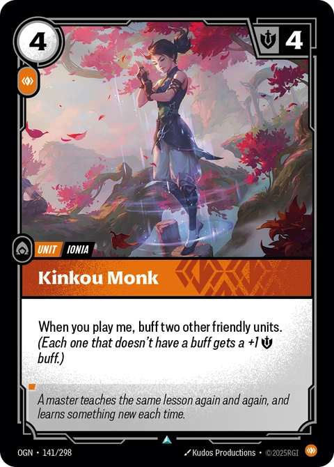 Kinkou Monk - Riftbound card