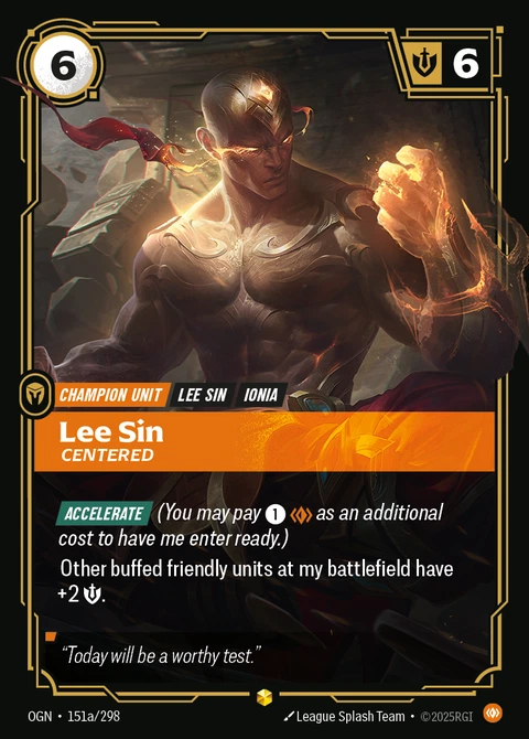 Lee Sin, Centered - Riftbound card