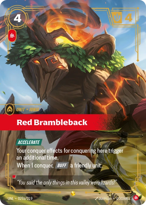 Red Brambleback - Riftbound card