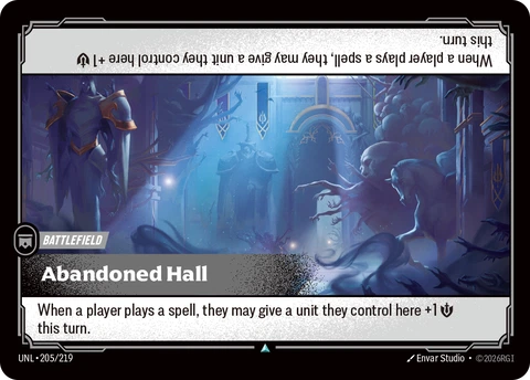 Abandoned Hall - Riftbound card
