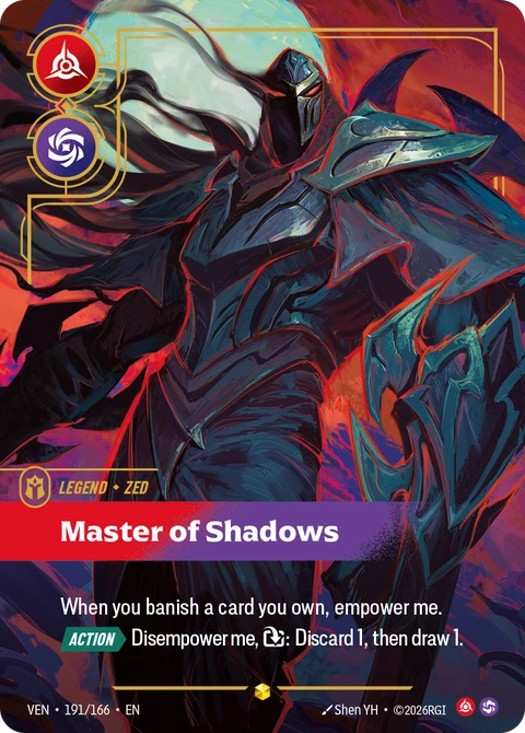 Zed, Master of Shadows - Riftbound card