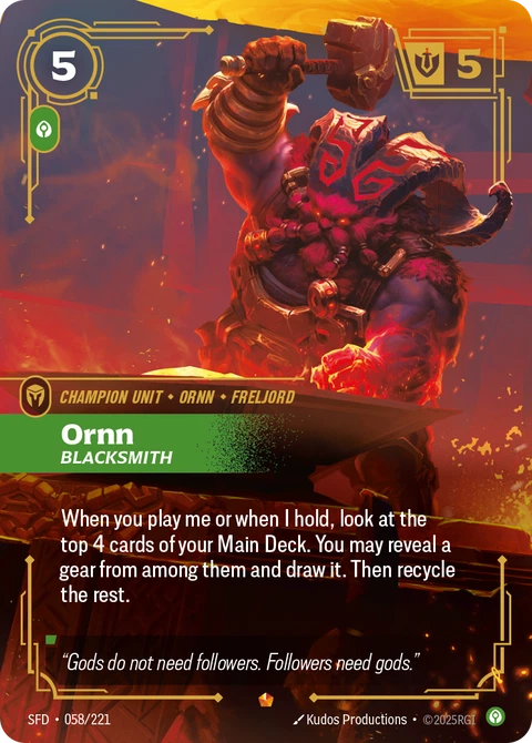 Ornn, Blacksmith - Riftbound card