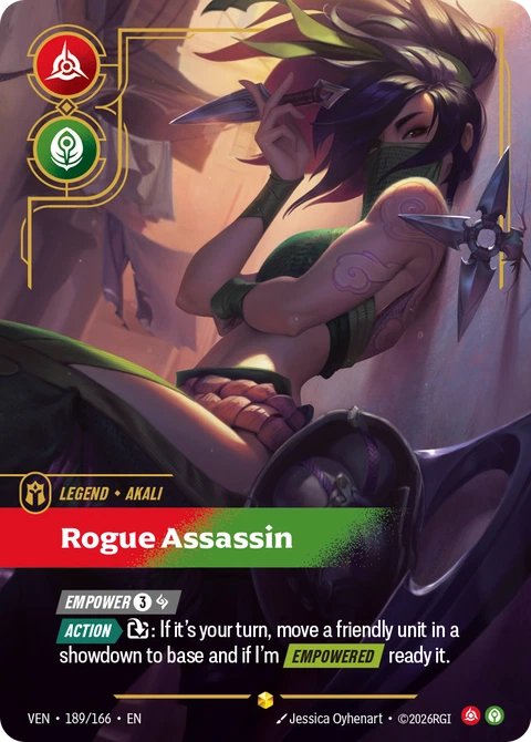 Akali, Rogue Assassin - Riftbound card