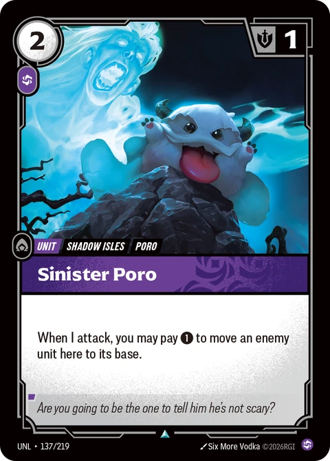 Sinister Poro - Riftbound card