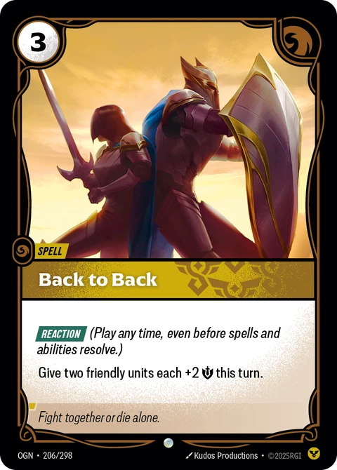 Back to Back - Riftbound card