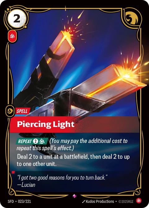 Piercing Light - Riftbound card