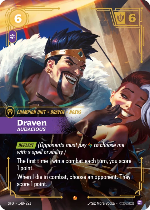 Draven, Audacious - Riftbound card