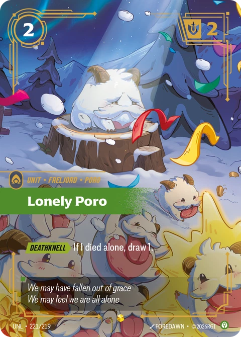 Lonely Poro - Riftbound card