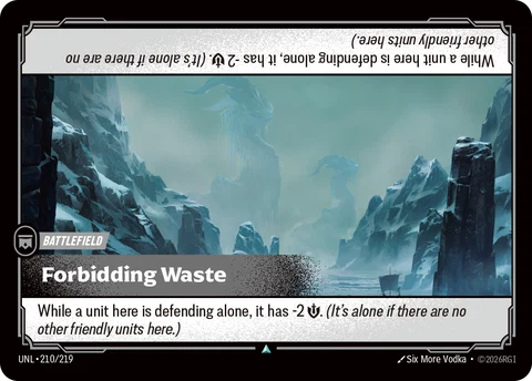 Forbidding Waste - Riftbound card