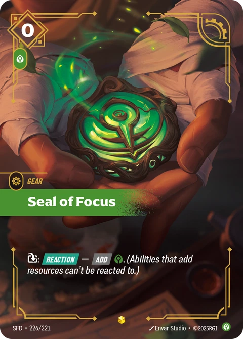 Seal of Focus - Riftbound card