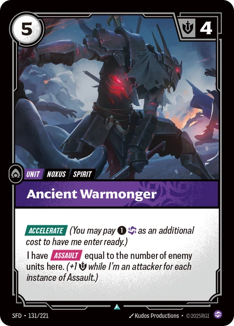 Ancient Warmonger - Riftbound card