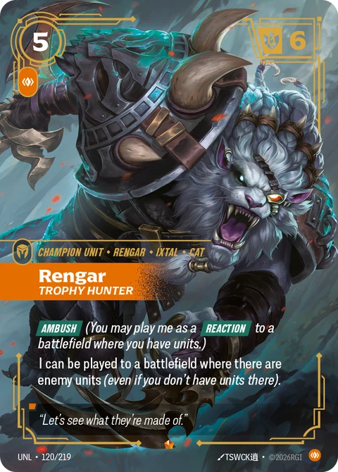 Rengar, Trophy Hunter, Riftbound Legend