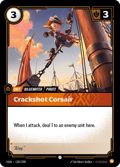 Crackshot Corsair - Riftbound card