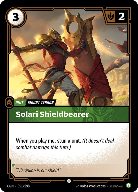 Solari Shieldbearer - Riftbound card