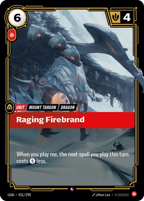 Raging Firebrand - Riftbound card