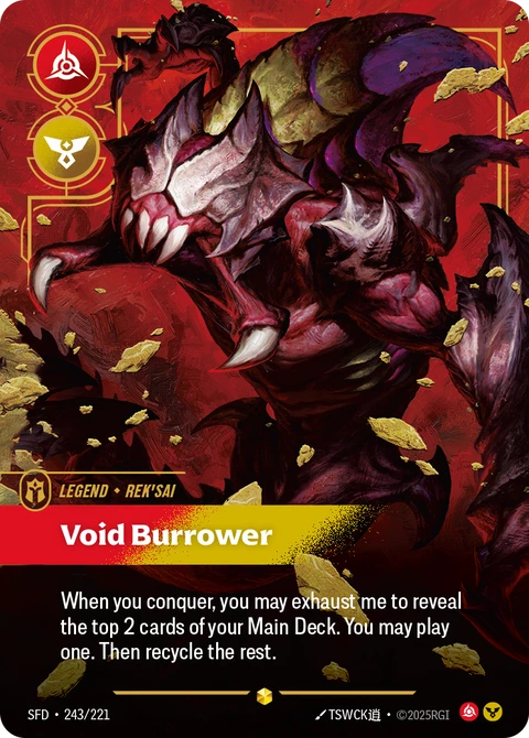 Rek'Sai, Void Burrower - Riftbound card