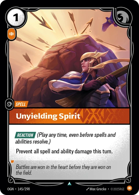 Unyielding Spirit - Riftbound card