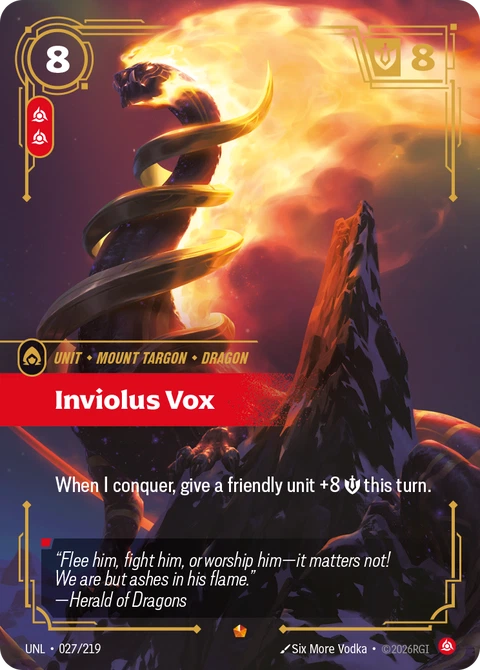 Inviolus Vox - Riftbound card